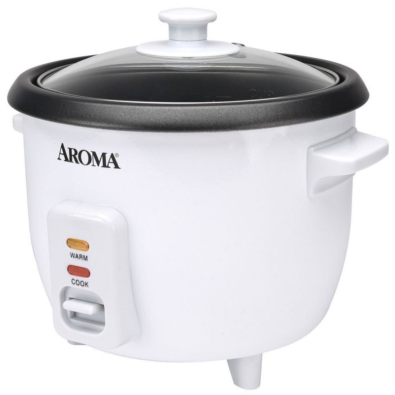 Aroma 48 Ounces Non-Stick Rice Cooker Model ARC-363NG White Refurbished, 1 of 5