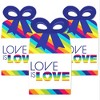 Big Dot of Happiness Love is Love - Pride - Square Favor Gift Boxes - Rainbow Party Bow Boxes - Set of 12 - 2 of 4