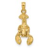 Black Bow Jewelry 14k Yellow Gold Polished Lobster Pendant - 3 of 4