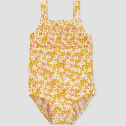 Baby Girls Fruit Print One Piece Swimsuit Cat Jack Peach Orange Target