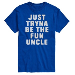Men's - Instant Message - Just Tryna Be The Fun Uncle Short Sleeve Graphic T-Shirt - 1 of 4