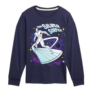 Boys' - Marvel - Fantastic Four Silver Surfer Retro Long Sleeve Graphic T-Shirt - 1 of 3
