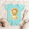 The Juniper Shop Watercolor Lion Baby Short Sleeve Bodysuit - 24M - Chill - 3 of 4