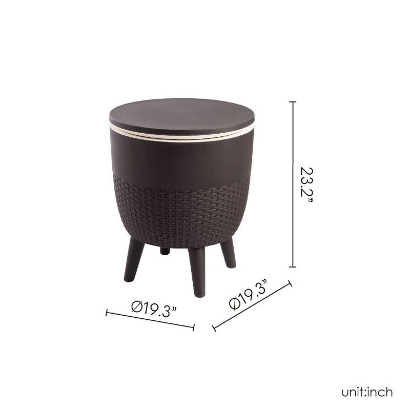 Cancun 2-In-1 Outdoor Side Table, 2 of 4