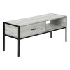 Monarch Specialties Tv Stand 48 Inch Console Media Entertainment Center Storage Drawer Laminate Metal Grey Black Contemporary Modern - 4 of 4