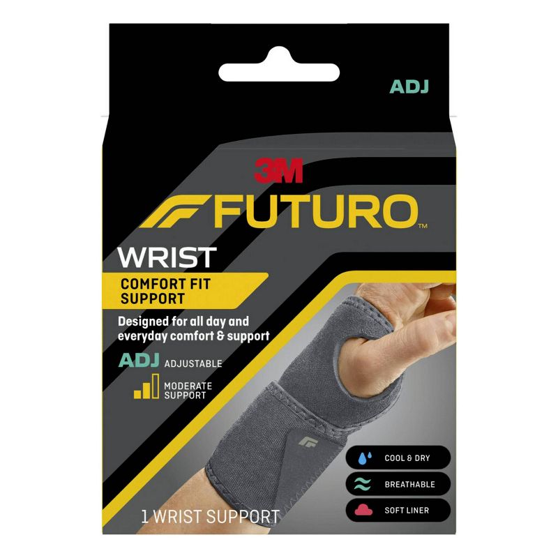 FUTURO Comfort Fit Wrist Support, Adjustable Everyday Wrist Brace - 1pk, 3 of 15