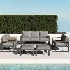 Heynemo Aluminum Patio Furniture Set, 7 Piece Outdoor Conversation Set with Coffee Table, Metal Patio Furniture Set for Porch Backyard Garden - 3 of 4