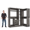 Aheaplus 72'' Set of 2 Corner Closet System with Drawers, Space-saving Closet Organizer with Hanging Rods and Storage Shelves - 2 of 4