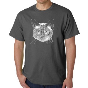 LA Pop Art Men's Word Art T-shirt - Siamese Cat - 1 of 4