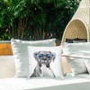 Stupell Industries Dog Wearing Blue Glasses Outdoor Decorative Throw Pillow, 18 x 18 - 2 of 3