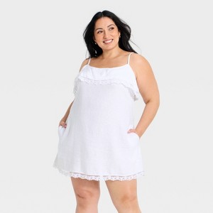 Women's Sleeveless Western Mini Sundress - Universal Thread White 4X :  Target