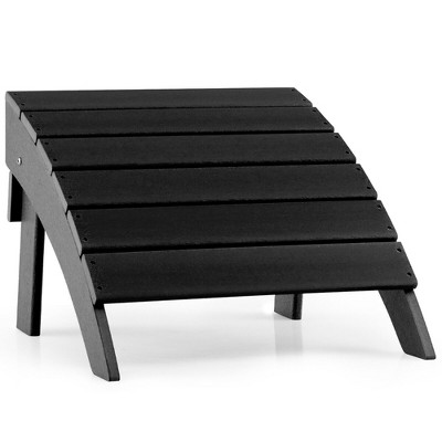Tangkula HDPE Adirondack Folding Ottoman Outdoor Footstool All-Weather Footrest