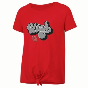 NCAA Utah Utes Girls' Knot T-Shirt - 1 of 3