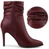 Allegra K Women's Slouching Pointed Toe Stiletto Heels Ankle Boot - 2 of 4