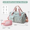 Small Gym Bag for Women, Travel Duffle Bag Carry On Weekender Bag with Shoe Compartment - 3 of 4