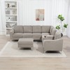 Aortzio 106.5"W Modern Corduroy Track Arm Modular Sectional Sofa - 4 of 4