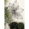 Modern Metal Floral 3D Wire Wall Decor with Crystal Embellishments Black - Olivia & May: Indoor Iron Botanical Art - 2 of 4