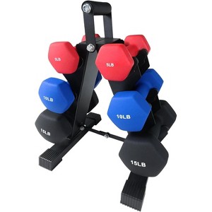 Orieon Neoprene Dumbbell Set for Women & Kids, 5/10/15 LB Light Weights with Storage Case, Hex Dumbbells Pairs. - 1 of 4