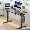 GlasFlength Desk, Standing Desk with Splicing Board, Adjustable Height for Study Room, Game Room, Office, Black, 120"*60"*71" - 3 of 4
