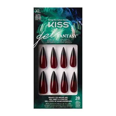Kiss Gel Fantasy Limited Edition Halloween Fake Nails - Sleepless Night - 28ct