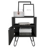 NicBex Coffee Tables for Living Room 17.72" H Rectangle Modern Coffee Table with Single Door Cabinet and 1 Open Shelf, Dark Walnut - 4 of 4