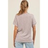 Pinkblush Taupe Ribbed Exposed Seam Maternity Short Sleeve Top - 4 of 4
