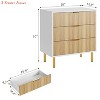 Entryway 3 Drawer Dresser, Wood Chest of Drawers Organizer Storage w/Handle, Small Storage Cabinet, Modern Design Dresser - 2 of 4