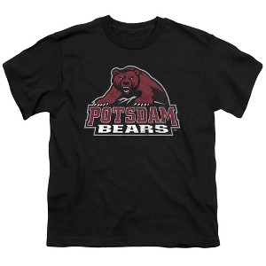 State University Of New York At Potsdam Distress Primary Kids T-Shirt For Youth Black - 1 of 4