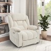 GlasFlength Accent Chairs Modern with Comfortable Seating for Living Room or Lounge Area Beige,40”*36.2”*43.7" - 3 of 4