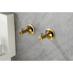 6-Pack Wall-Mounted Brass Towel Rack Set - 1 of 4