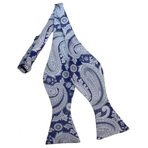 Men's Paisley 2.75" x 4.75" Adjustable 16" - 22" Self-Tie Bow Tie - 1 of 3