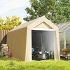 Outsunny 7' x 12' Outdoor Shed, Waterproof and Heavy Duty Portable Shed for Bike, Motorcycle Garden Tools - 2 of 4