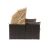 Courtyard Casual Aurora Sectional to Daybed Combo Includes:  One Sofa, Two middle Chairs & One ottoman , frame in powder coating, Half Round wicker - 4 of 4