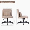 NicBex Adjustable Height Velvet Home Office Chair with Pillow and Wheels for Work Study Vanity,Khaki - 2 of 2