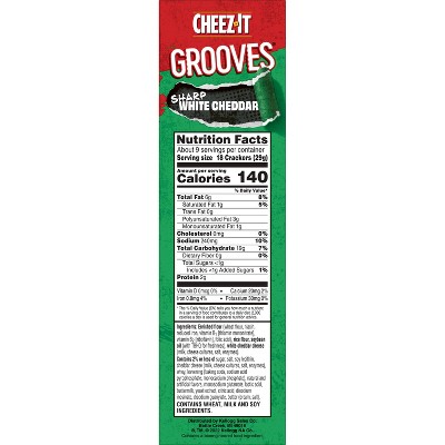 Cheez-It Grooves Sharp White Cheddar Crackers - 9oz