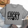 Simply Sage Market Checkered Lucky Shamrock Garment Dyed Tee - 3 of 4