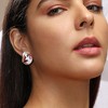 Women's The Wild Flower Stud Earrings - Nude Pink:Scarlet Red - 3 of 4