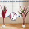 Orieon 4FT Artificial Calathea Plant with Pot, Large Faux Potted Tree for Indoor & Outdoor Home, Office & Living Room Decor - 3 of 4