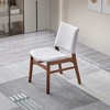 Vynxaria Light Gray Dining Chairs (Set of 2) with Mid-Century Modern Design - 3 of 4