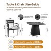Christopher Knight Home Patio Elsie 5 Piece Aluminum and Sintered Stone Dining Set with Sunbrella Cushions - 3 of 4