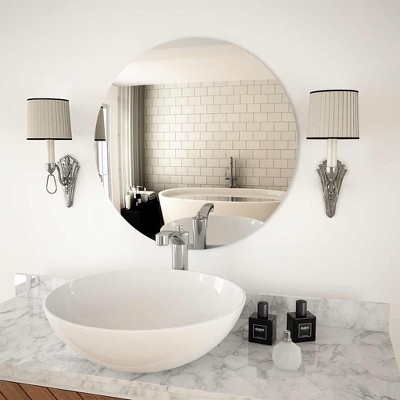 vidaXL Wall Mirror Glass 23.6 in diameter Wall mounting Wall Mirror