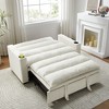 PAGED Modern Velvet Accent Chair, Convertible Sofa Chair 3-in-1, Adjustable Sleeper Chair with Cup Holder for Living Room - 2 of 4