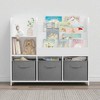 Mshliw Kids Bookcase and Toy Storage Organizer, 3 Fabric Drawer Bookshelf Display Stand for Bedroom, Playroom, or Nursery - 2 of 4