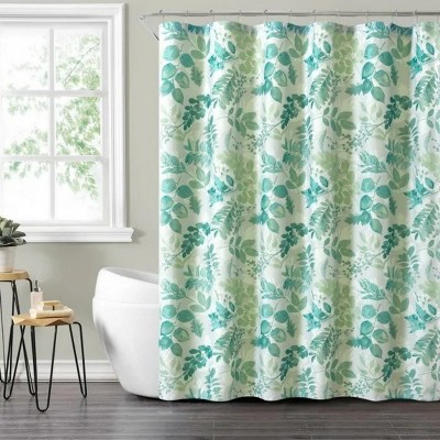 LunaLulinlk 14pc Fabric Shower Curtain Set, with Hooks and Liner