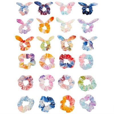 Glamlily 24 Pieces Velvet Bow Hair Scrunchies, Hair Accessories for Women & Girls, Assorted Colors