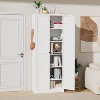 ORRD 72" White Metal Kitchen Pantry Cabinet with 5 Adjustable Shelves, Farmhouse Storage Cupboard - 2 of 4