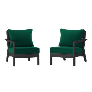 WestinTrends Avalon Outdoor Patio HDPE Sectional Sofa with Patio Cushions - 1 of 4