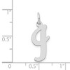 Black Bow Jewelry 14k White Gold, Madison Collection LG Classic Script Initial I Pendant - 4 of 4