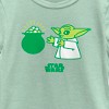 Girl's Star Wars: The Mandalorian St. Patrick's Day Grogu Pot of Gold T-Shirt - 2 of 4