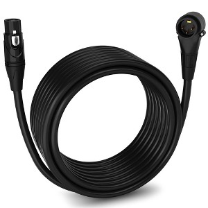 LyxPro Right Angle Male-to-Female XLR Microphone Cable - 1 of 4